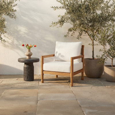 Chaise d'appoint d'extérieur Bronson Naturel