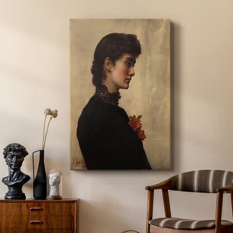 Marian Collier (né Huxley) -Galerie sur toile tendue par John Collier, 18 x 27