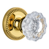 Grandeur Newport Rosette Single Dummy with Versailles Crystal Door Knob