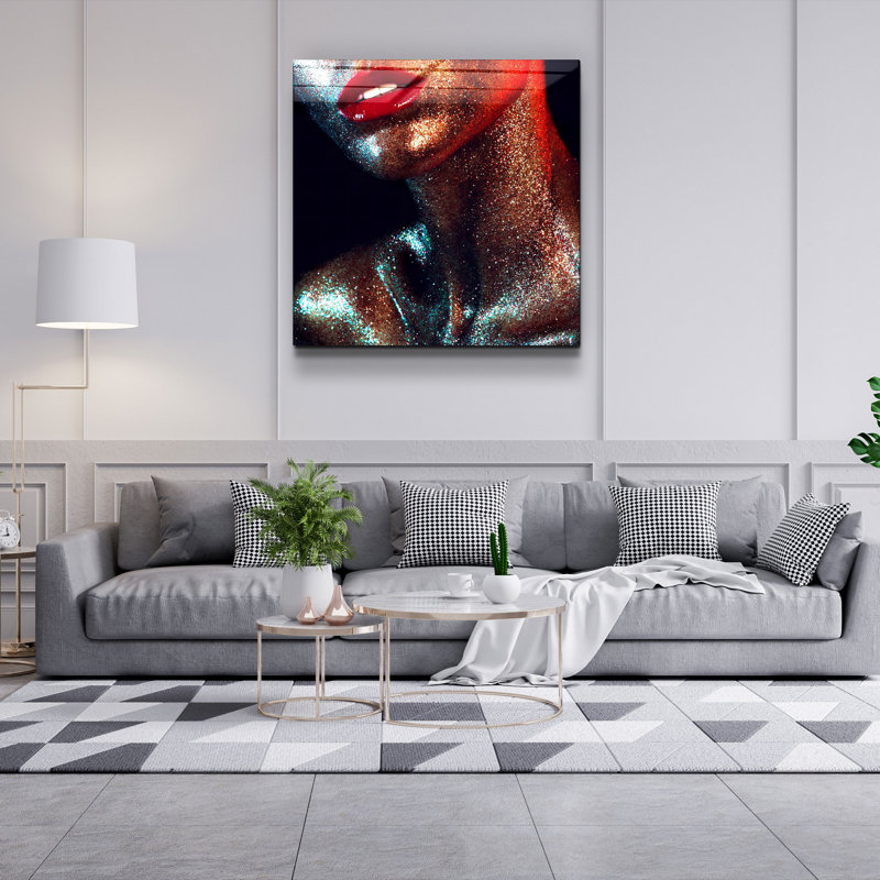 Superbe peinture décorative en verre trempé de 31,5 po x 31,5 po | 100% verre trempé, épaisseur: 0,16 pouce | Imprimé UV pour des couleurs éclatantes et une durabilité | Décoration murale parfaite pour le salon, la chambre à coucher ou le bureau, design élégant et moderne