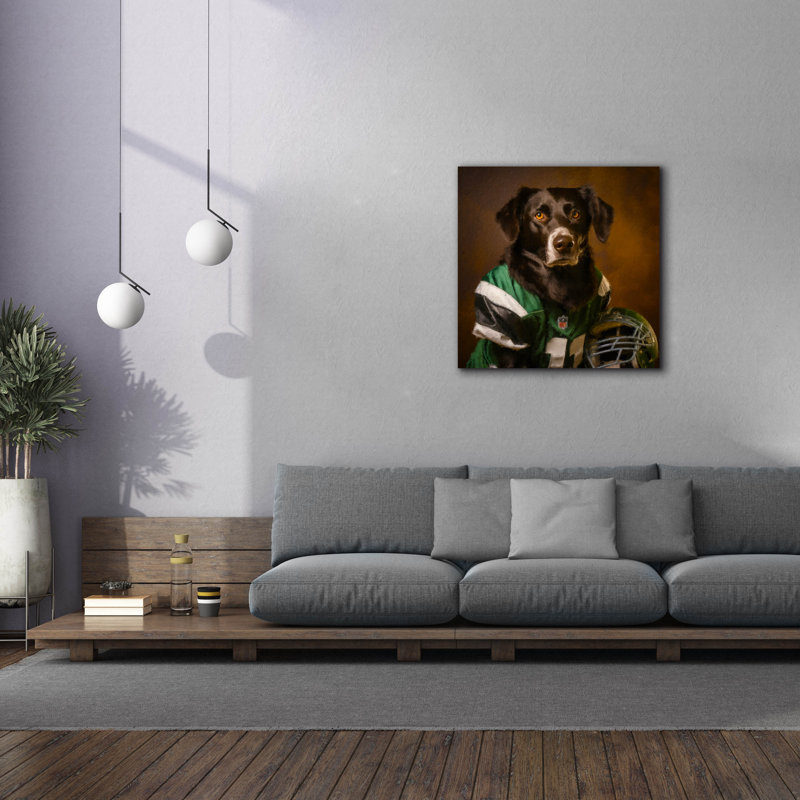 «Football 3» par Sean Parnell, art mural sur toile, 37 po x 37 po, H 37 po x l 37 po