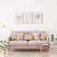 Christian, art mural, ensemble de 3, verset biblique sur toile, coquette rose, impressions sur toile, images de chambre de chambre de bébé chambre d'enfant encadrée