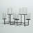 Black Metal Decorative Candelabra, 26" x 12" x 15"