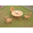 Mashburn 6 - Person Teak Solid Wood Patio Dining Set Umbrella Hole Included Round Table-931824885-855785934