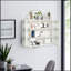 Armoire murale moderne à deux portes et portes en verre 27,56 po Dangira avec rangement à trois niveaux-1016328057