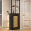 Armoire de rangement latérale escamotable de 7,87 po de diamètre avec rangement industriel en osier pour espaces étroits et petits espaces-131663047