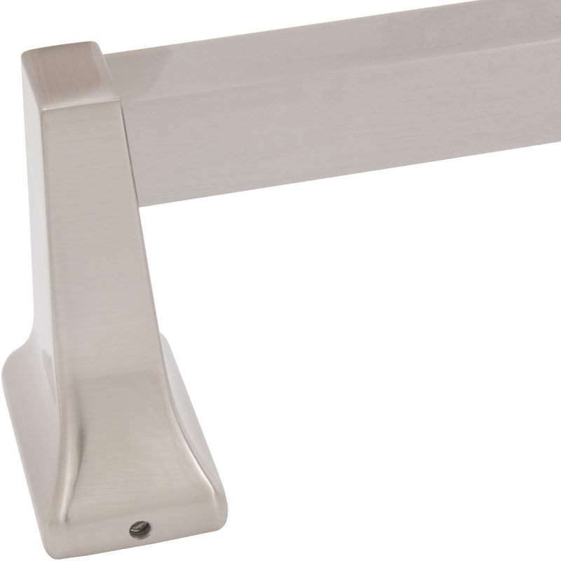 Barre à serviettes murale Lakewood, Nickel satiné, 1" H x 18.8" W x 4.3" D