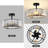 14.5" 4-Light Semi Flush Mount Ceiling Light Matte Black Frame Bright  (Bulbs Not Included)-847492794
