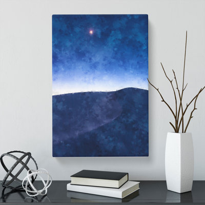 Sand Dunes At Night - Wrapped Canvas