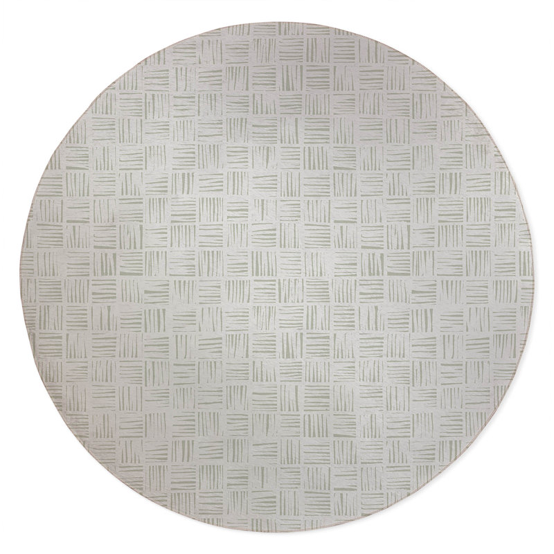 Lash Locked Non-Slip Outdoor Rug, Round 5'