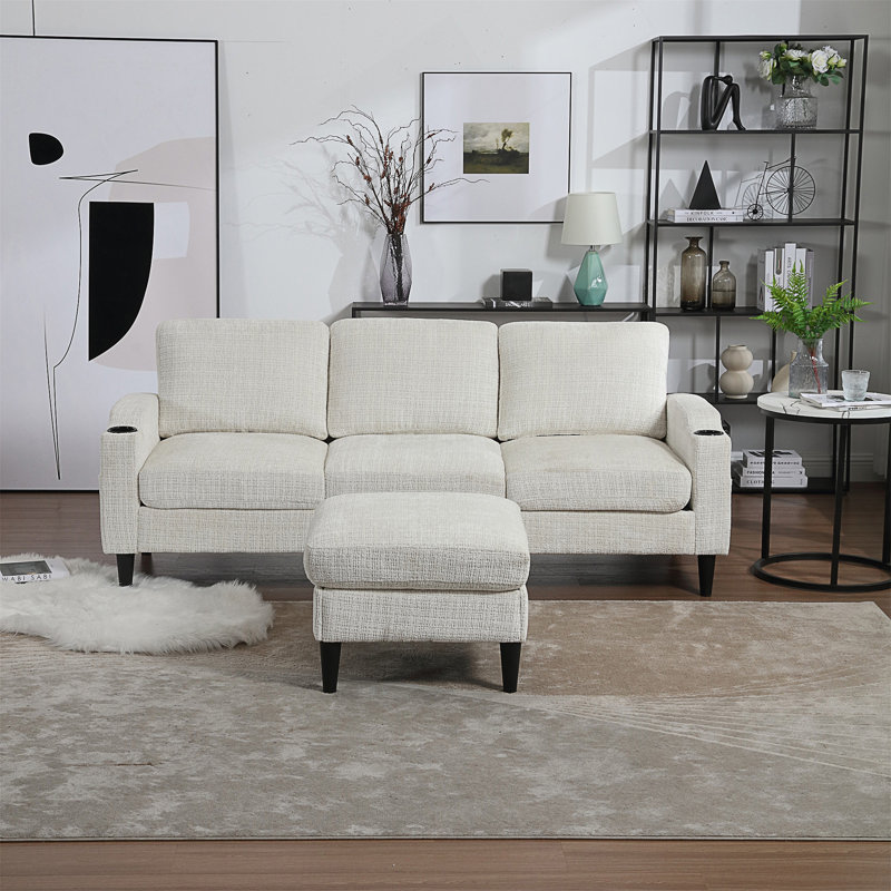Canapé modulaire de rangement UNI, Chenille beige