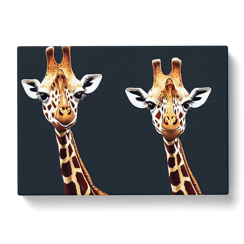 Two Giraffes Vol.2 - Wrapped Canvas, 50cm H x 76cm W x 3cm D