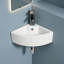Lavabo de salle de bain mural en céramique triangulaire 17,13 X 12,60 Topcraft