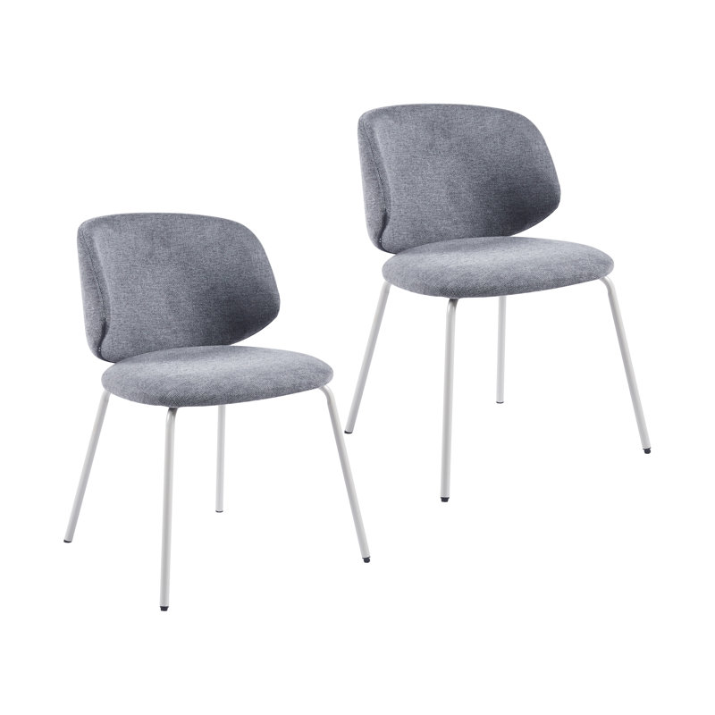 Titus Fabric Dining Chairs (Set of 2), Gray