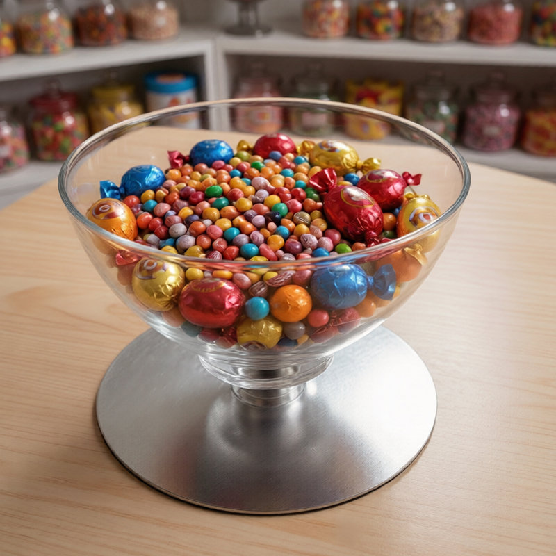 8" Single Bowl Counter Display, 6.5" H x 8 " W x  8" D