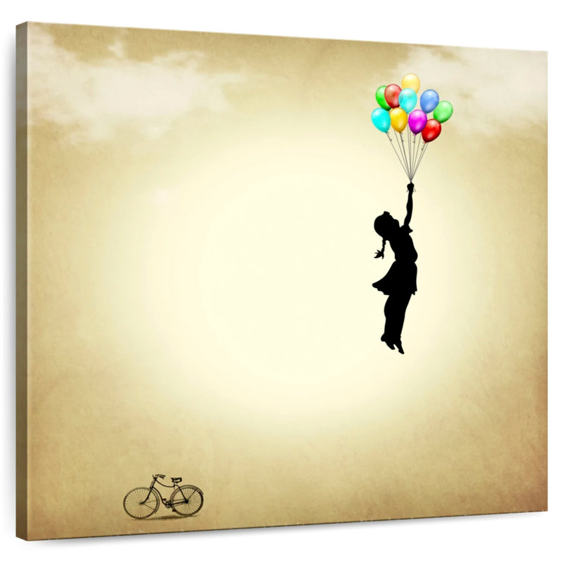 Fille Leisha avec ballon, H 16 po x l 16 po