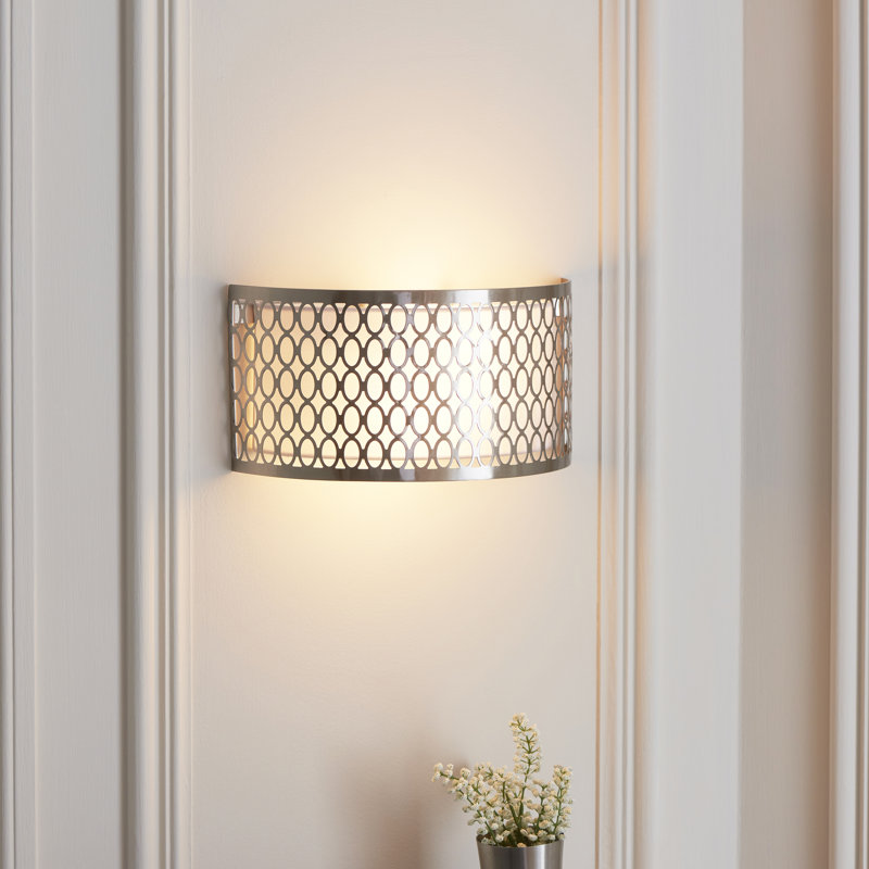 Erika 2 light Wall Light effect plate, Satin Nickel