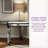 Antique Silver Mirror Console Table with Open Storage