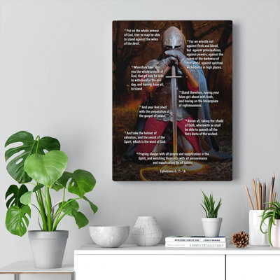 Armour Of God Ephesians 6:11-18 - Wrapped Canvas Print