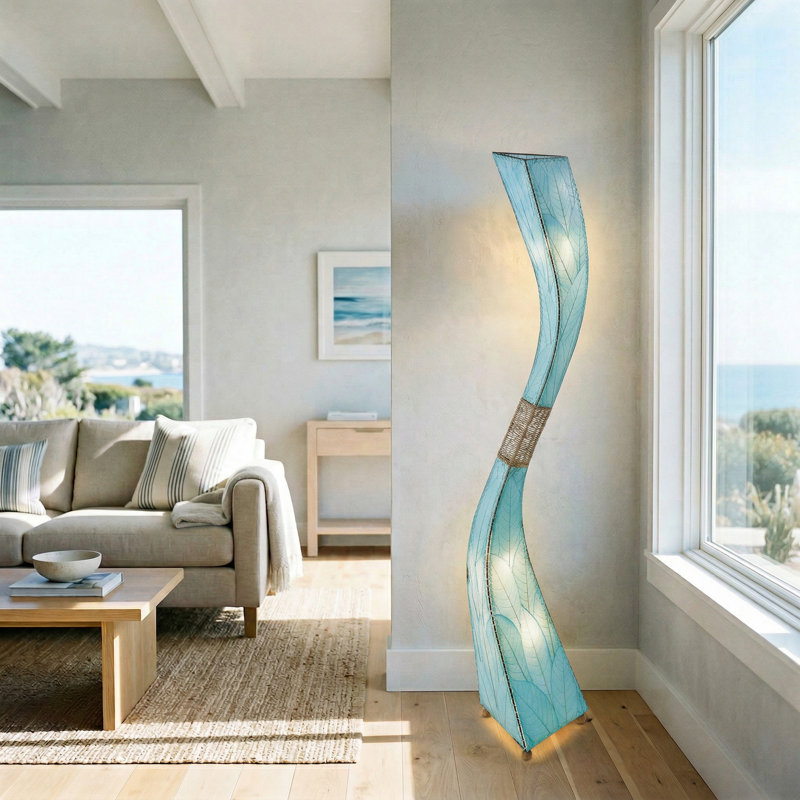 Lampe sur pied géante 72 "flow Giant, Bleu mer
