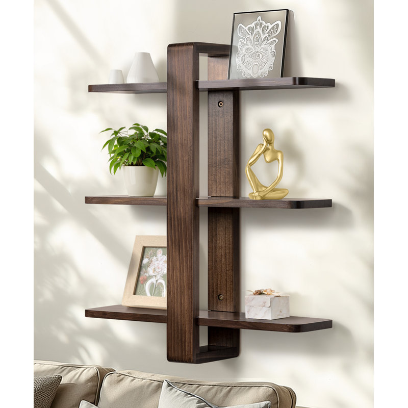 Floating Shelf, Brown Wood