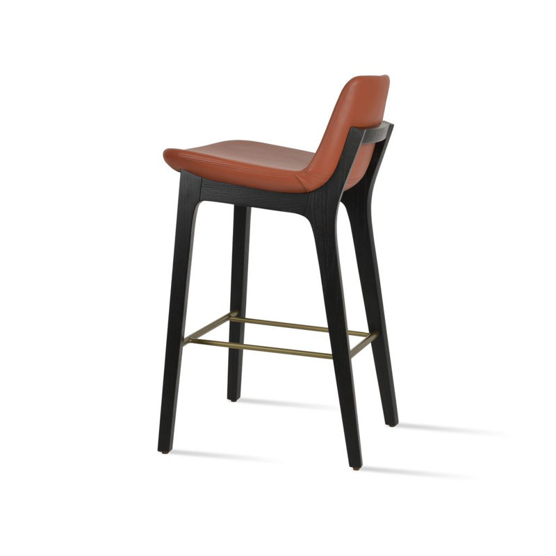 Pera HB Wood Counter, Bar Stool (29" Seat Height), Caramel PPM