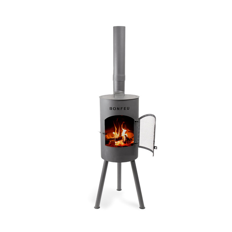 Triangle Steel Chimenea, Black
