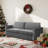 Latitude Run Velvet Queen Pull Out Sleeper Loveseat with Memory Foam Mattress-805547599-805547598