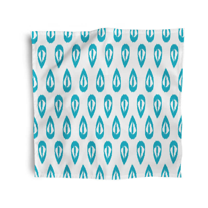 Gulielma Ikat Tears Napkins, Turquoise
