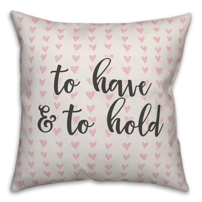  Coussin décoratif "Avoir et tenir en cœur", Housse de coussin