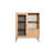 Modern Multi-Purpose Cabinet, Oak Color, 35.4 x 35.4 x 43.3 inches | 100% Coated Particle Board, Durable Wire Cover | Stylish Storage Solution for Home & Office, Industrial Design, Space-Saving Elegance