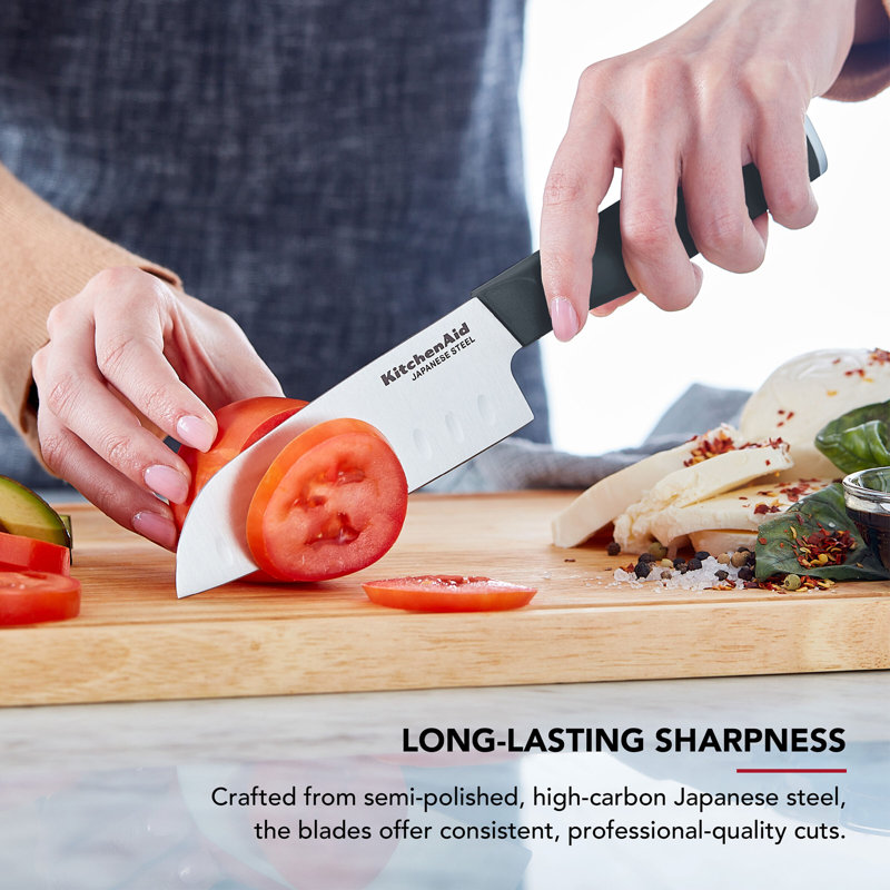 KitchenAid Classic 4 Piece Chef Knife Set, Gray