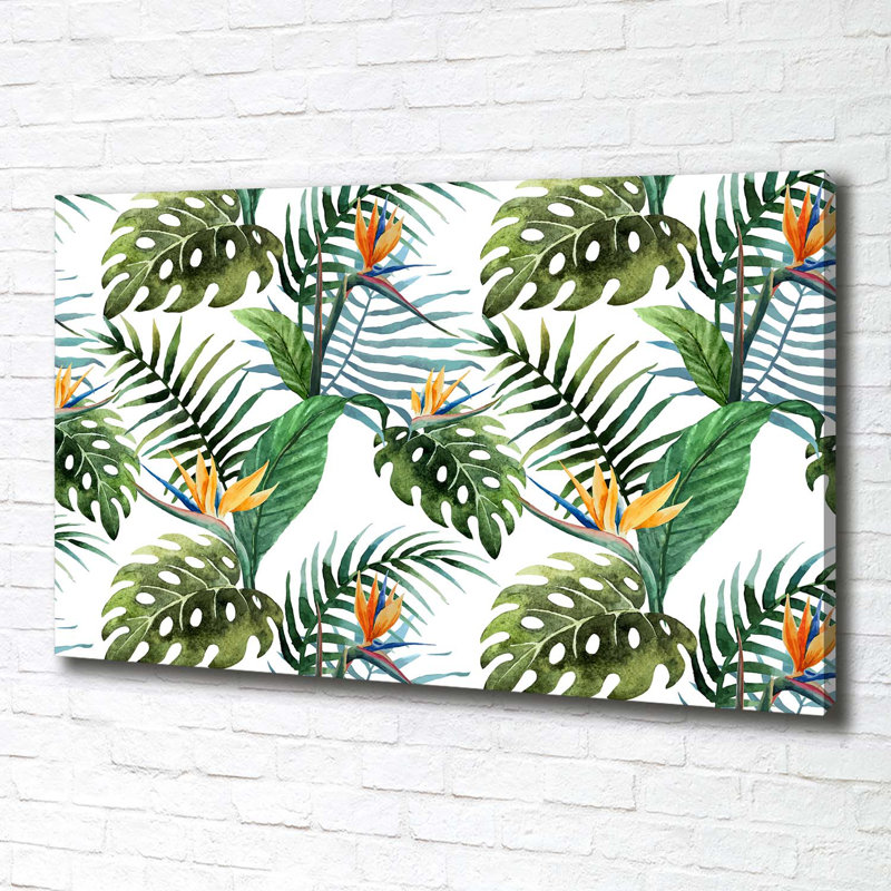 Tropical Flowers - Wrapped Canvas Print