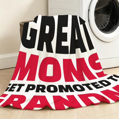 Jeté transparent en flanelle de polaire ultra douce, imprimé Great Get Grandma Child