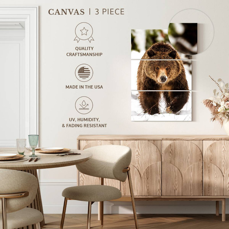 Brampt Walking Grizzly Bear, 65'' H X 42'' W