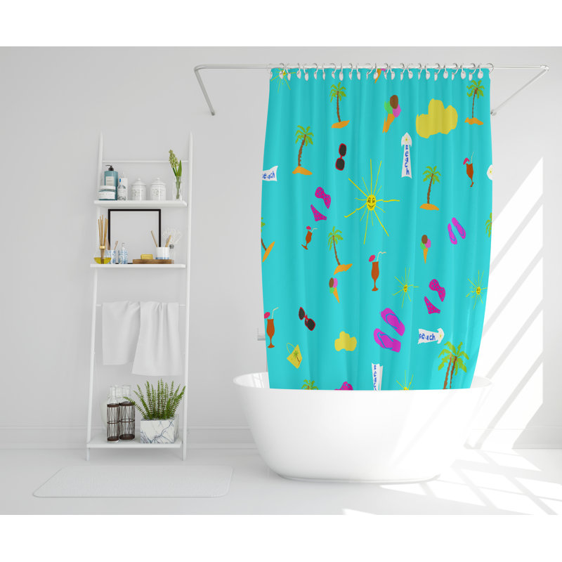 Meagan Polyester Shower Curtain, 168cm H x 168cm W