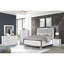 Commode Desire - Tiroirs à motif de marbre avec panneaux latéraux à DEL et garniture métallique pour une organisation de chambre à coucher spacieuse et élégante Identique à G150109087 (NJ Stock)