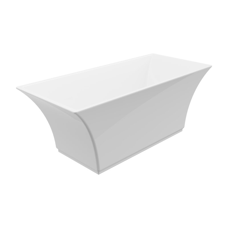 67'' x 30'' Freestanding Soaking Acrylic Bathtub