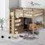 Lit mezzanine en bois compact avec rangement, conception moderne pour la maison