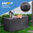 Lovoin 100 Gallons Gallon Water Resistant Resin Lockable Deck Box Without Cushion