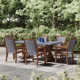 Fleur 74'' Rectangular 6 - Person Outdoor Dining Set
