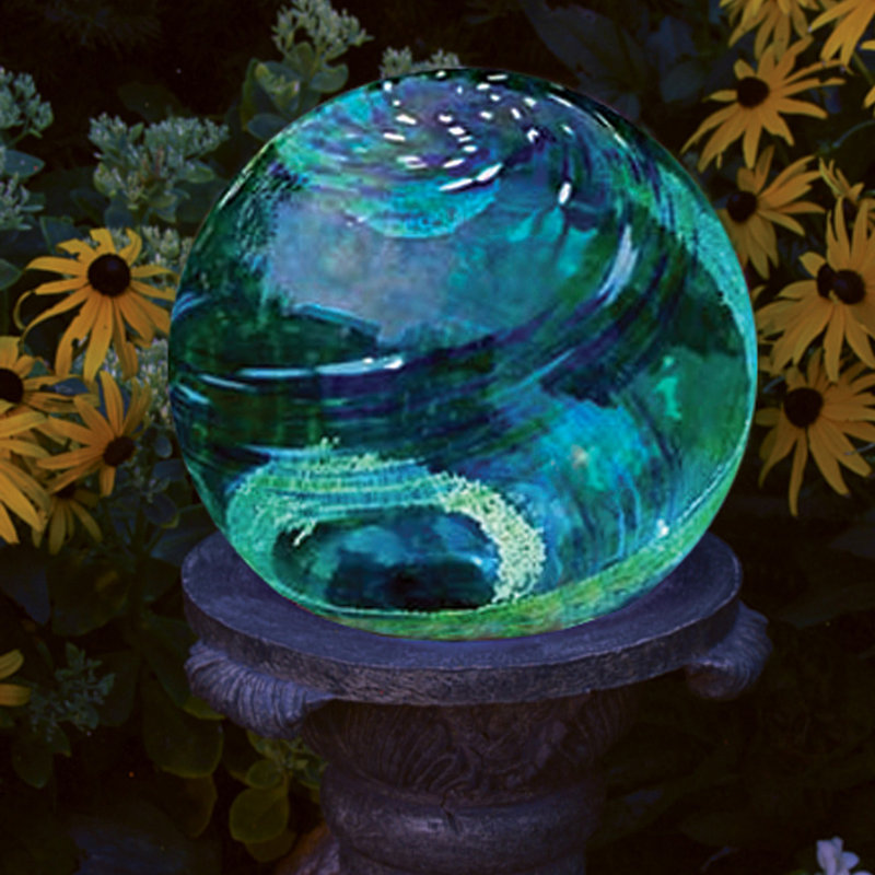 Virgouda Weather Resistant Glass Abstract Gazing Ball