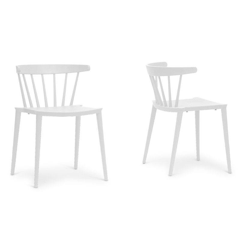 16 " H Plastic Side Chair Stacking, White