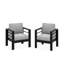 Ensemble de 2 fauteuils de patio en métal toutes saisons de 28 po avec coussins épais-222816819-222816816