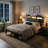 Upholstered Storage Bed Frame with RGB LED Lights & Charging Station, Smart Platform Bed No Box Spring Needed-987994092