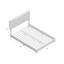 Base de lit plateforme tapissier en similicuir avec tête de lit réglable et système de soutien à lattes robustes Roma - aucun sommier requis-1345607097-1345607044