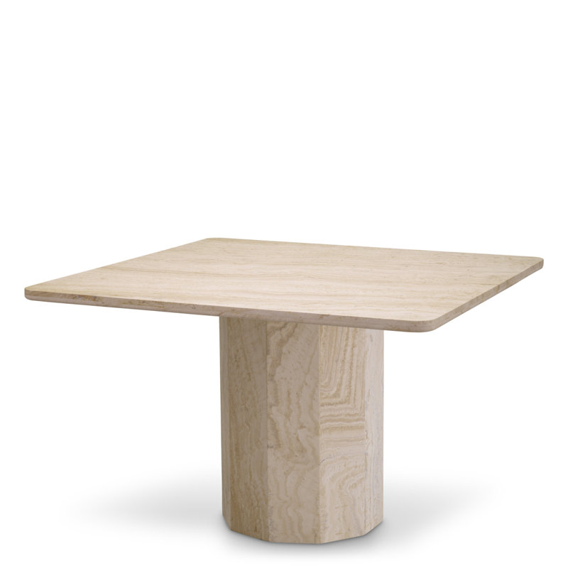 Piazza Square Marble Top with Marble Base Dining Table