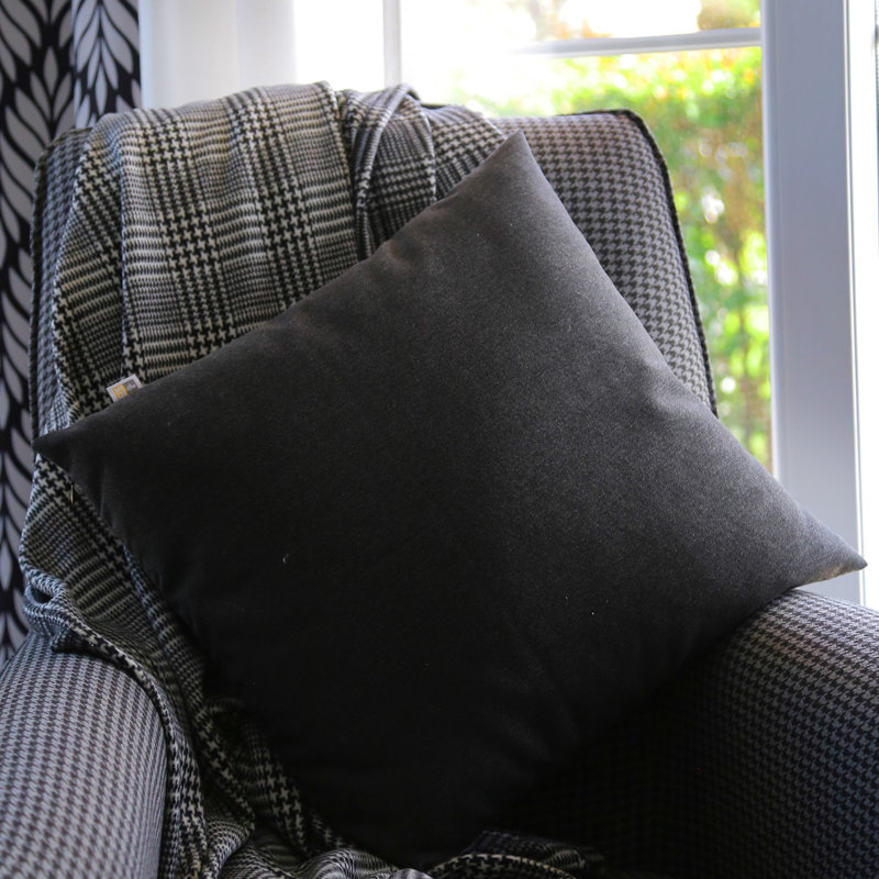 Housse de coussin intérieur / extérieur Calydon, Gris foncé