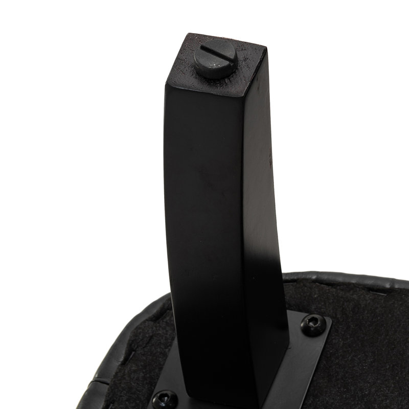 Fauteuil club à oreilles Vegan, Similicuir noir