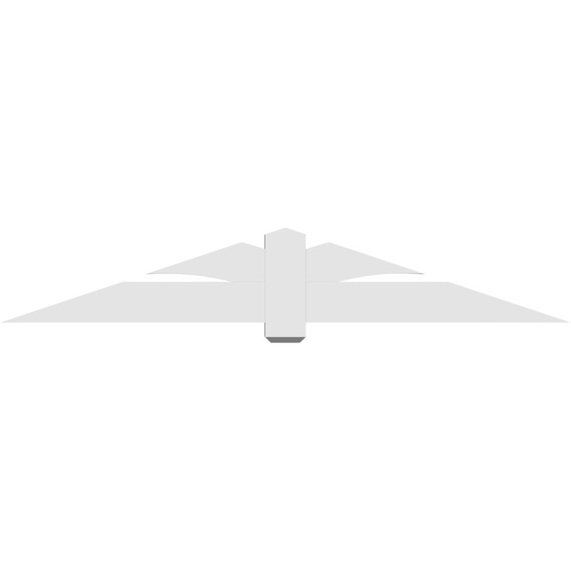 Support pour pignon en PVC Redmond, H 14 po x l 84 po (pas 4/12), P 4 po x F 6 po